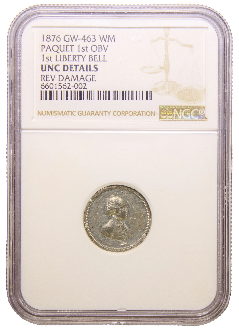 NGC 1876 Unc Details Mint Medal