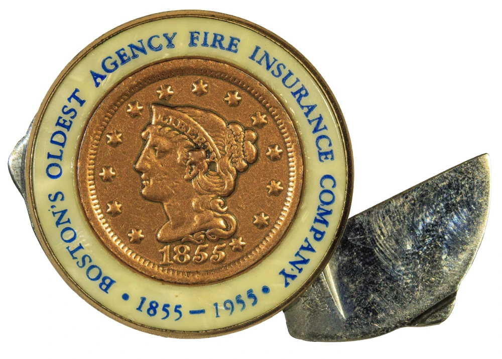 Intriguing 1855 Knob on Ear Cent Pocket Knife