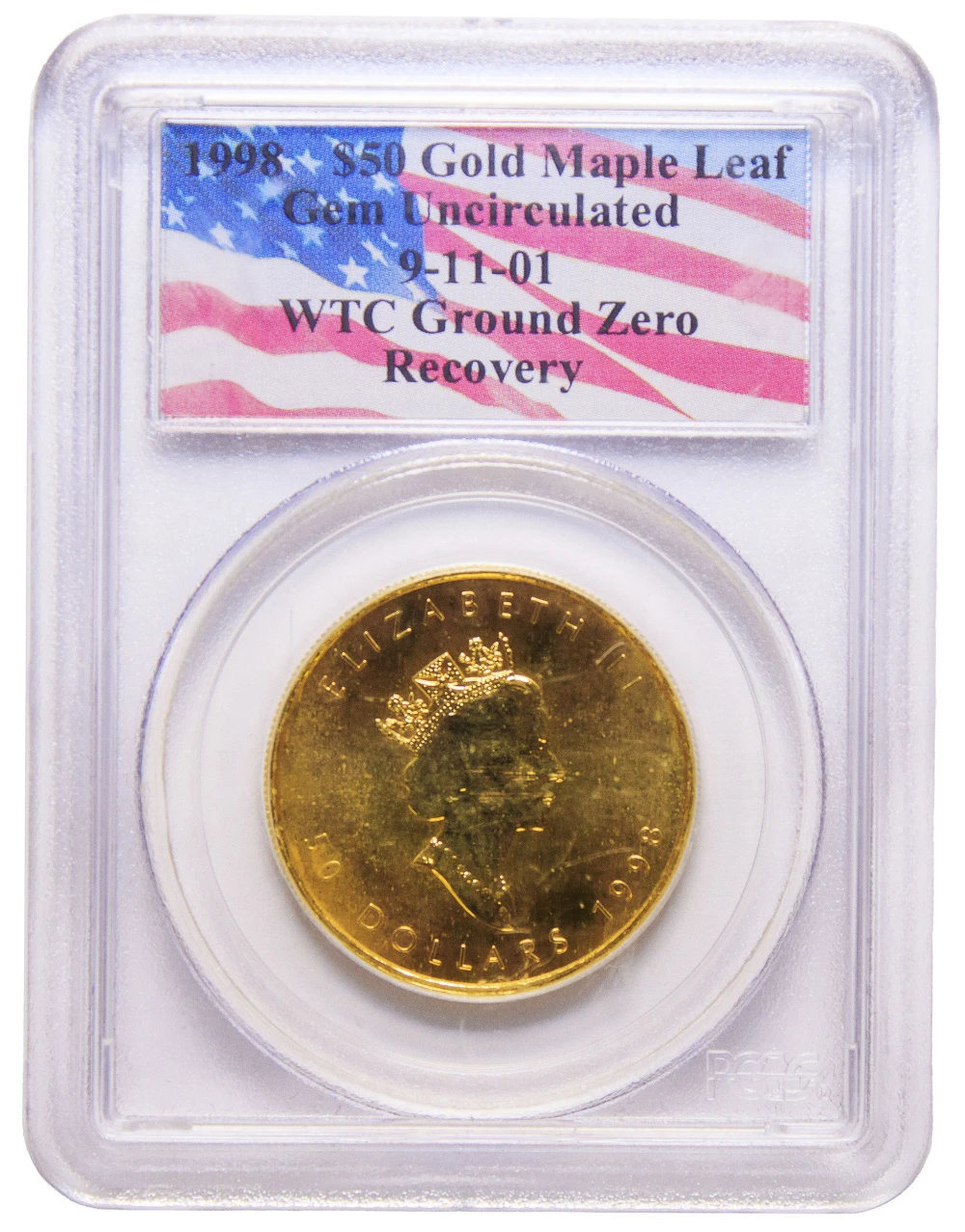 World Trade Center 1998 $50 Gold Maple Leaf