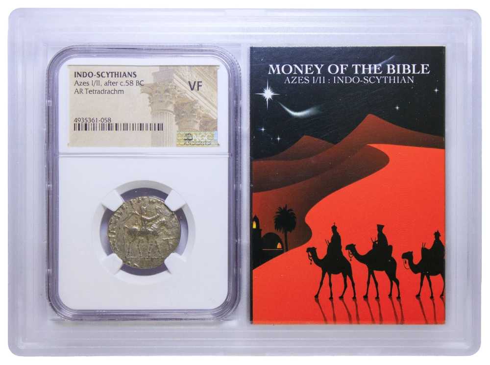 NGC VF Circa 58 BC Indo-Scythians Tetradrachm