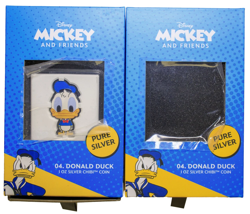 Niue. 2 Pcs 2021 Donald Duck 1 Ounce Silver