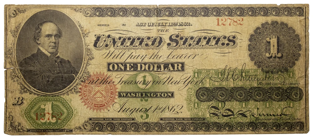 Fine 1862 $1 Legal Tender