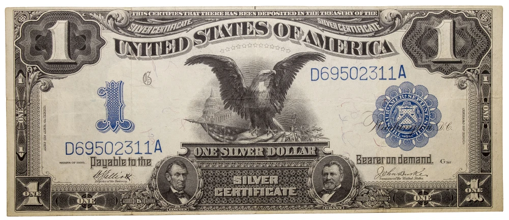 EF 1899 $1 Black Eagle Silver Certificate