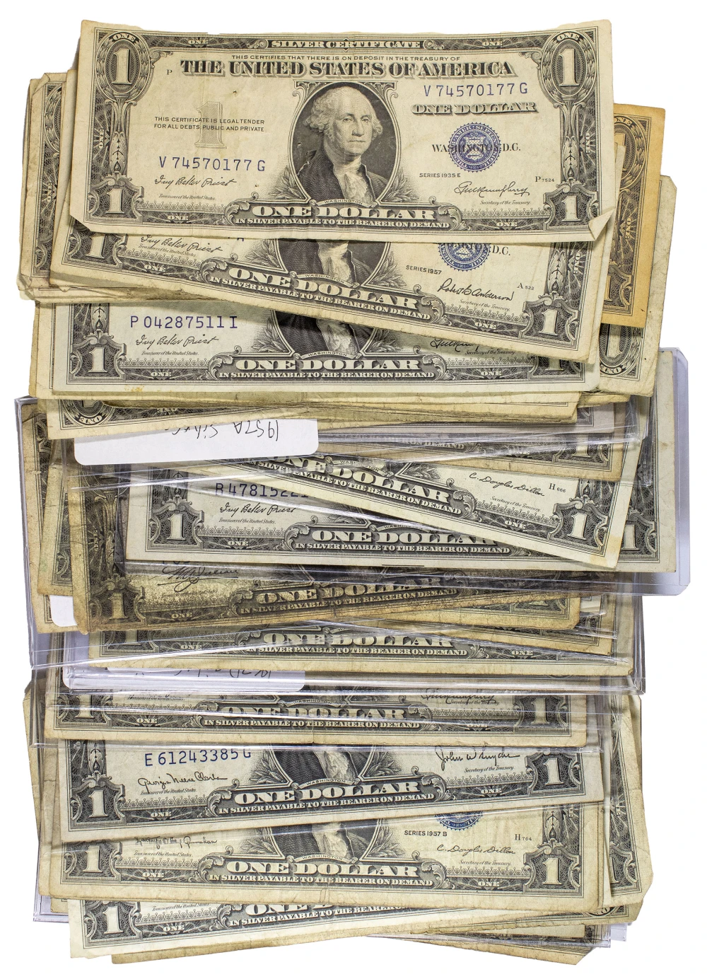 72 Pcs Mixed Circulated Silver Certificates