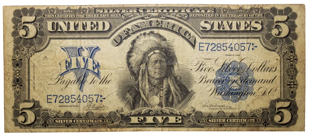 Fine 1899 $5 Chief Silver Certificate