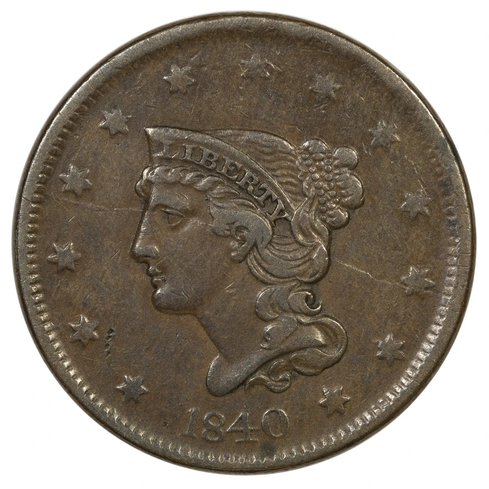 VF-30 1840 Large Cent