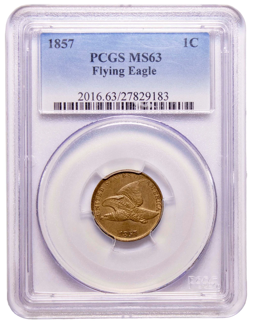PCGS MS-63 1857 Flying Eagle Cent