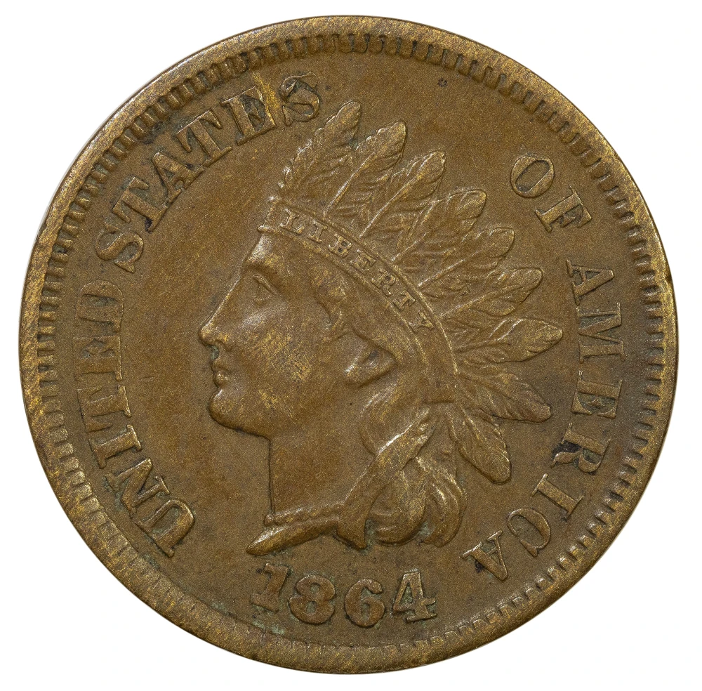 Nice EF-40 1864-L Indian Cent