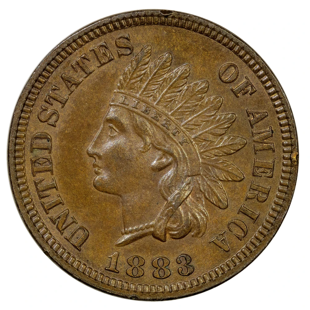 Proof-63 Brown 1883 Indian Cent