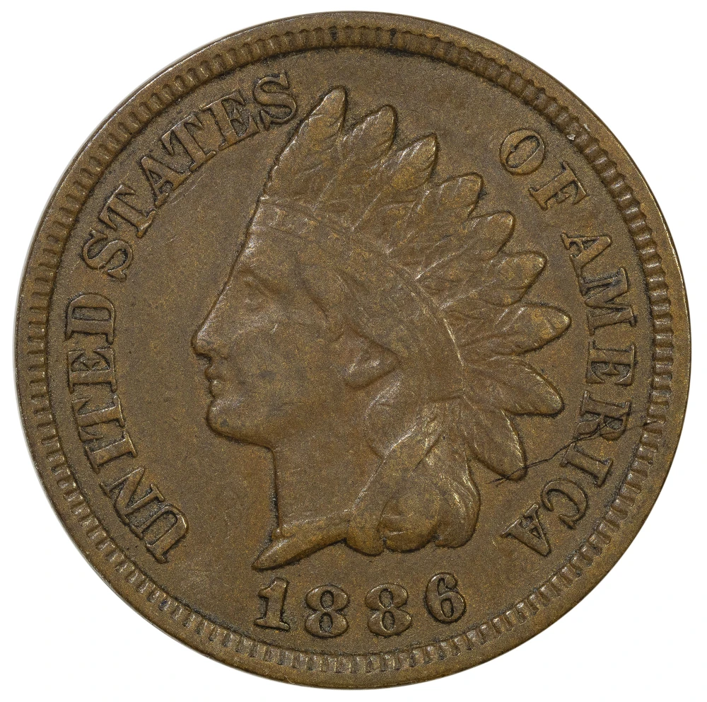 VF-35 1886 TII Indian Cent