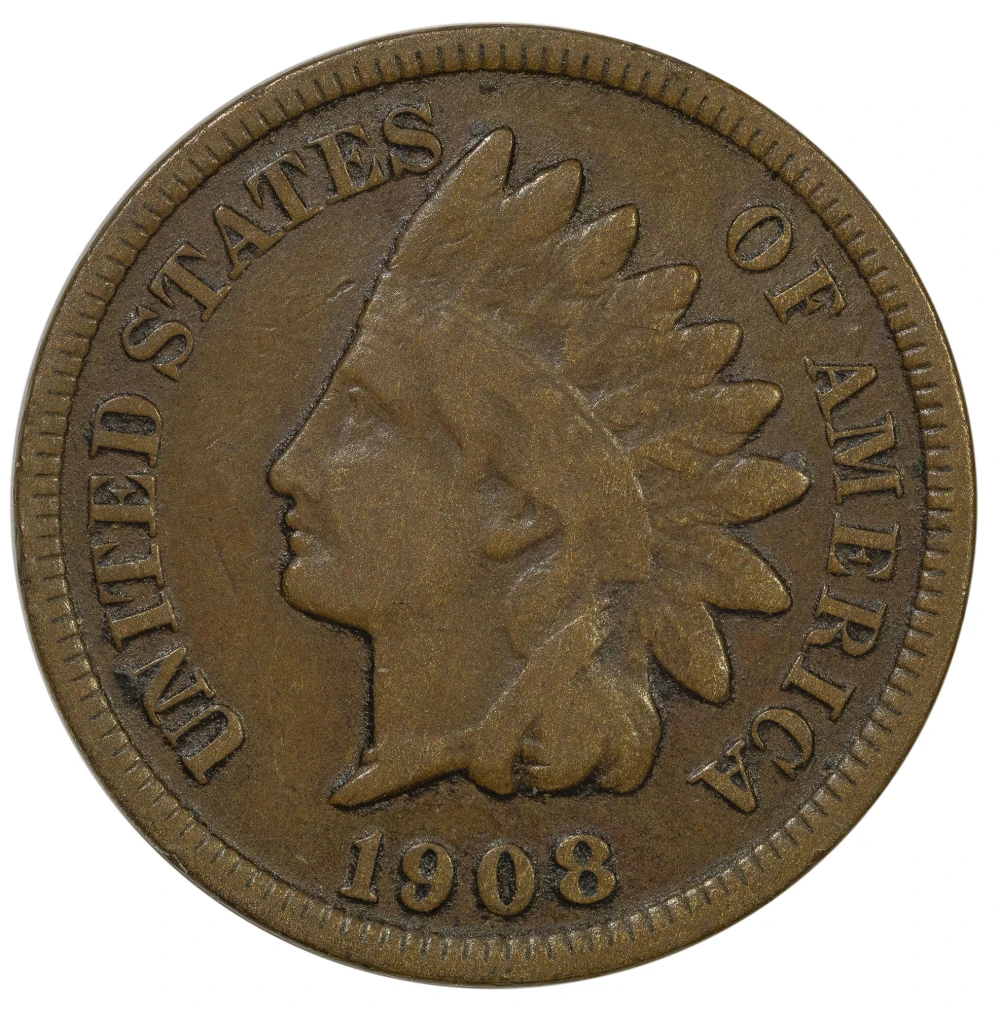 F-12 1908-S Indian Cent