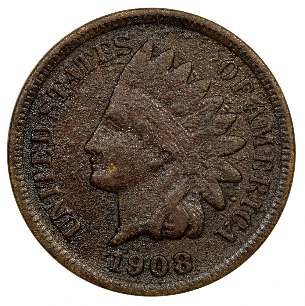 VF Details 1908-S Indian Cent