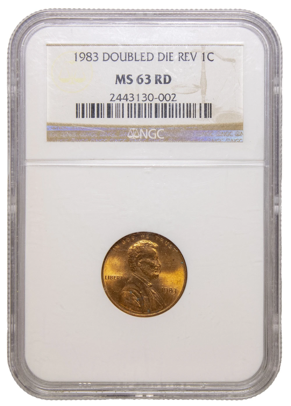 NGC MS-63 Red 1983 Double Die Rev. Lincoln Cent