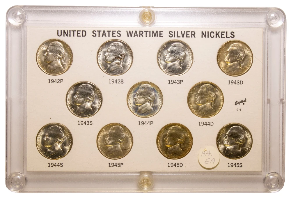Choice To Gem BU 1942-45 P-D-S War Nickel Set