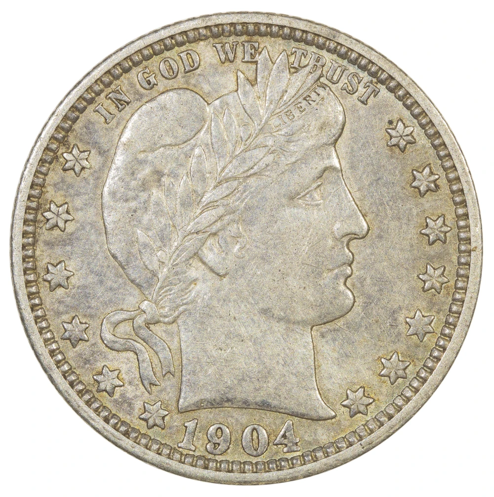 Choice AU-55 1904-O Barber Quarter