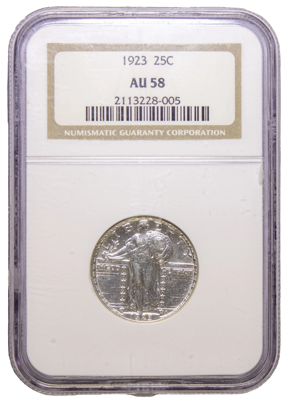 NGC AU-58 1923 Standing Liberty Quarter