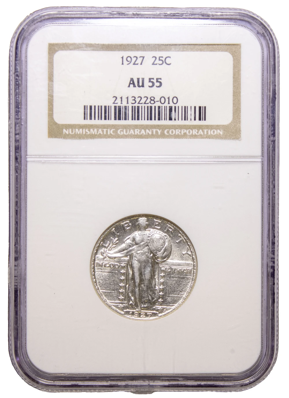 NGC AU-55 1927 Standing Liberty Quarter