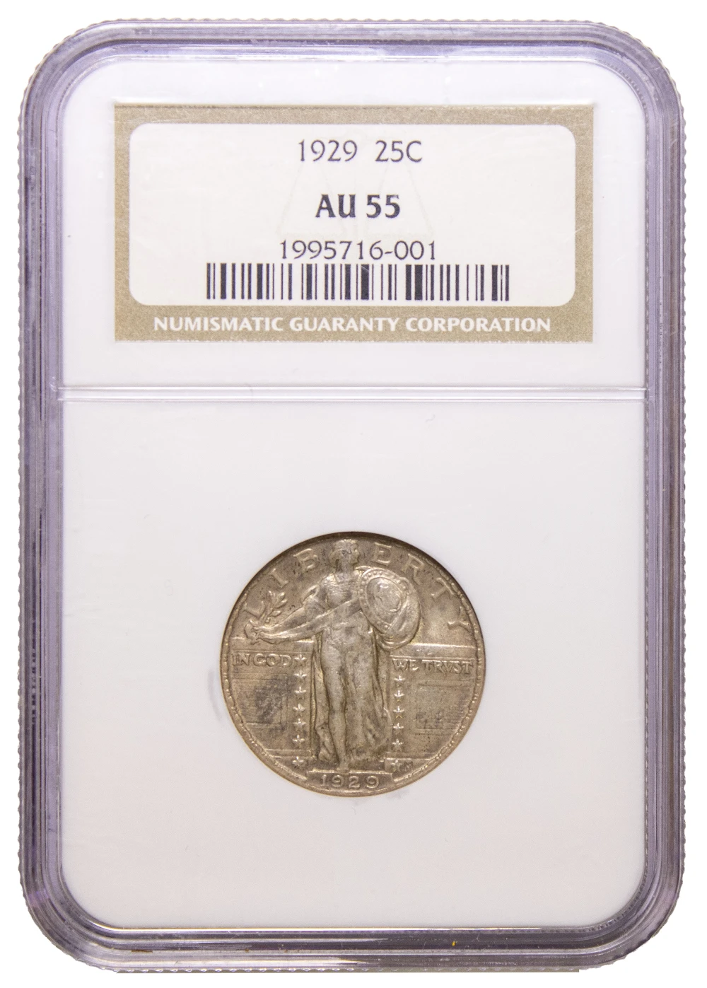 NGC AU-55 1929 Standing Liberty Quarter