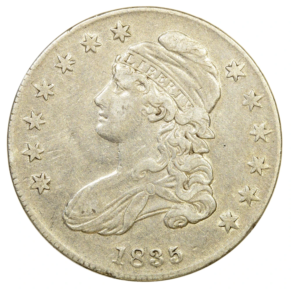 EF-40 1835 Bust Half Dollar