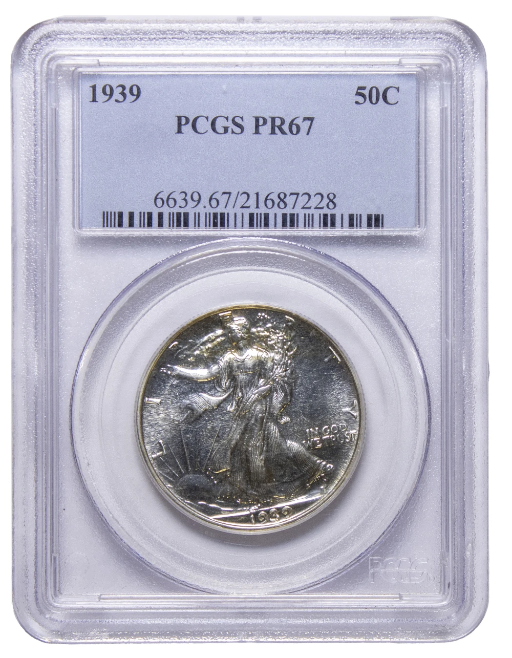 PCGS Proof-67 1939 Walking Liberty Half
