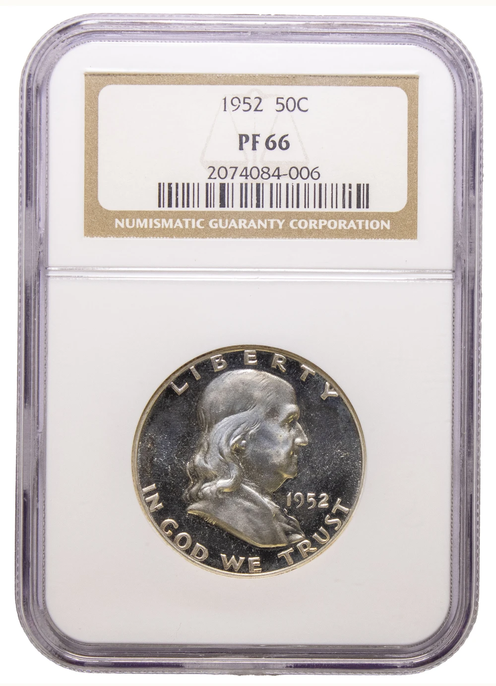 NGC Proof-66 1952 Franklin Half Dollar
