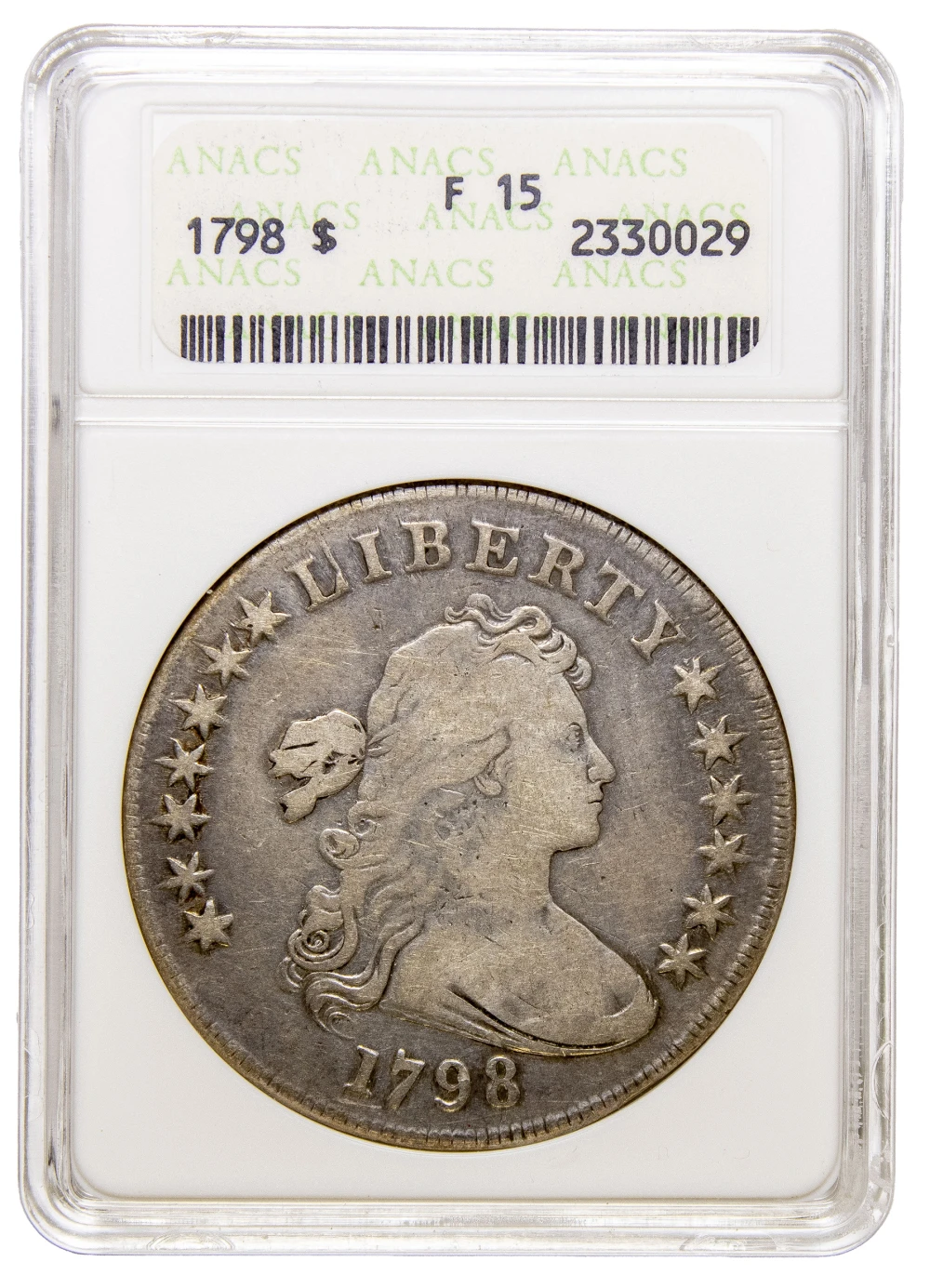 ANACS F-15 1798 Bust Dollar