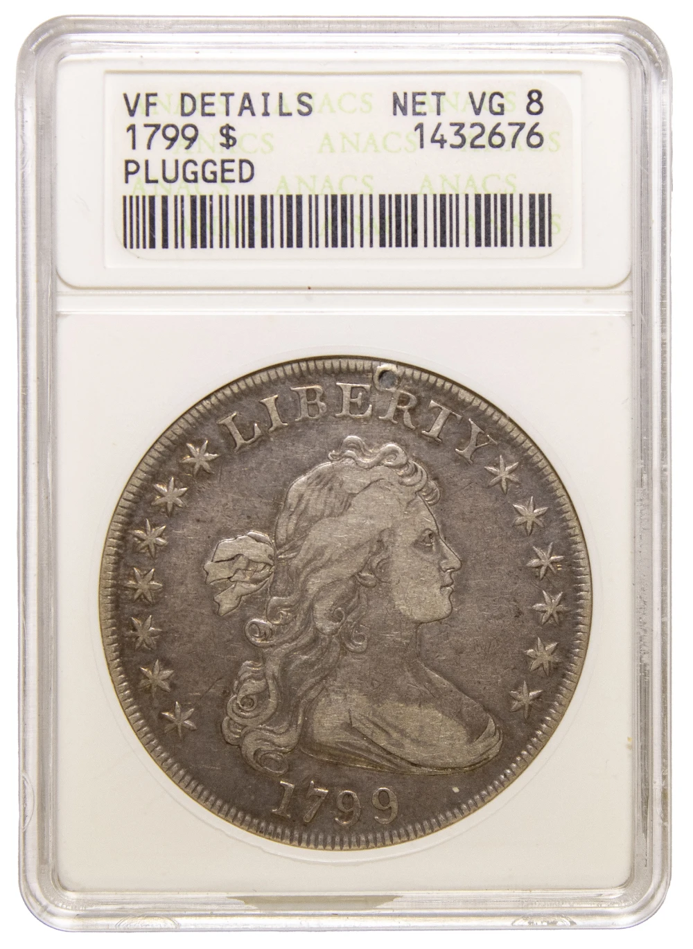 ANACS VF Details 1799 Bust Dollar