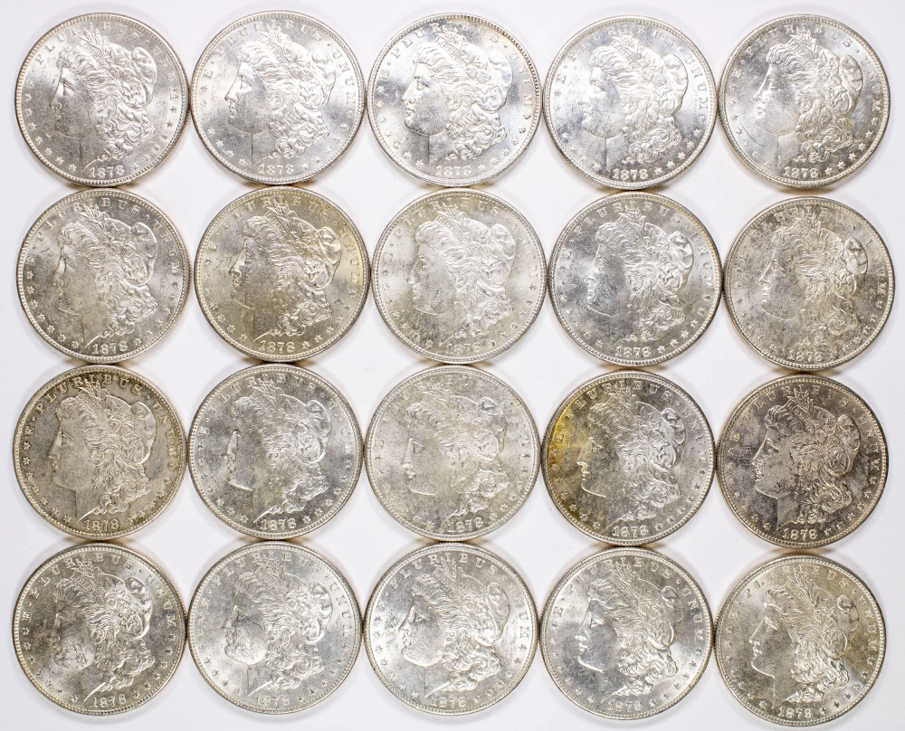 Roll Of BU 1878-S Morgan Dollars