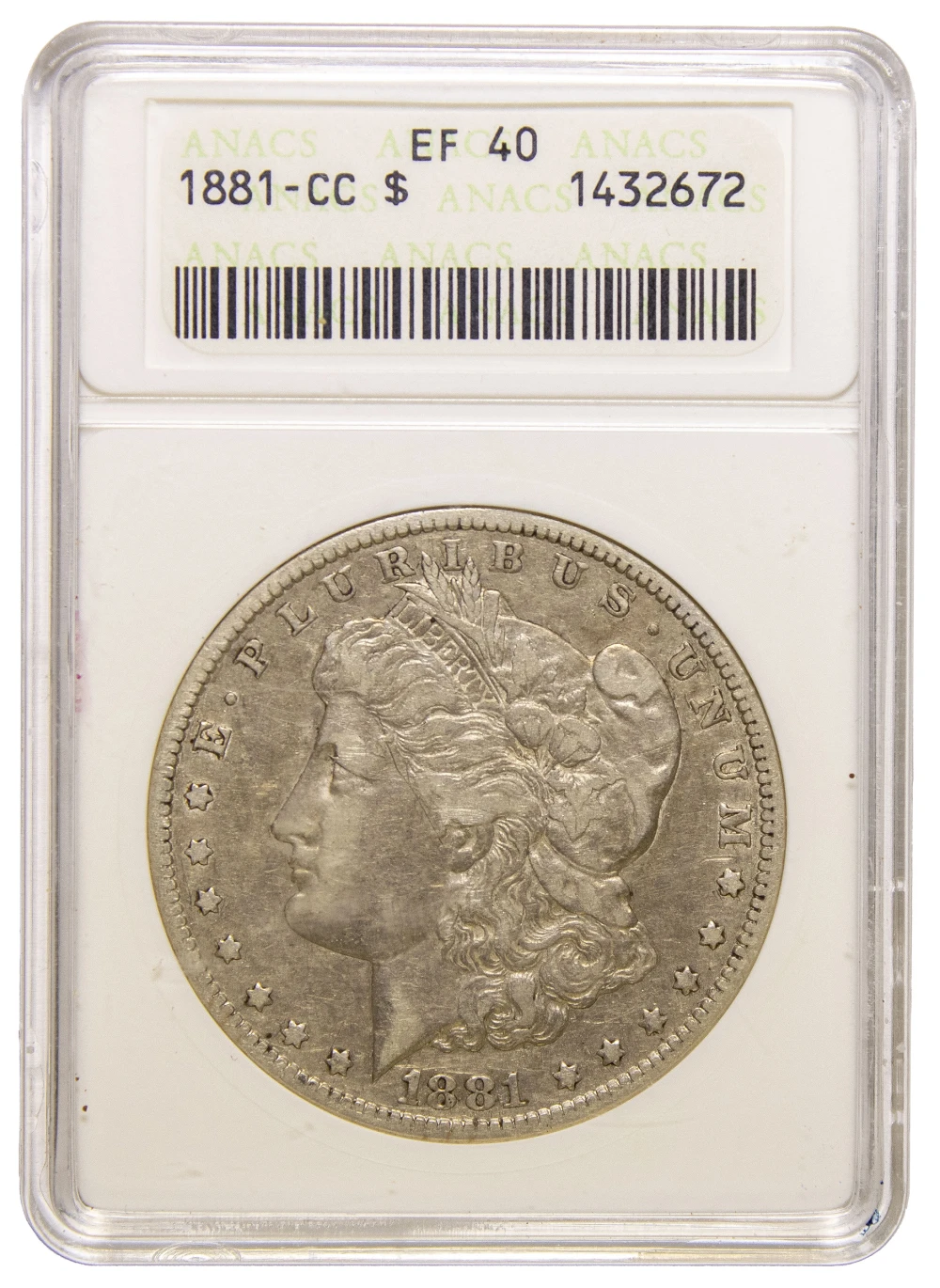 ANACS EF-40 1881-CC Morgan Dollar