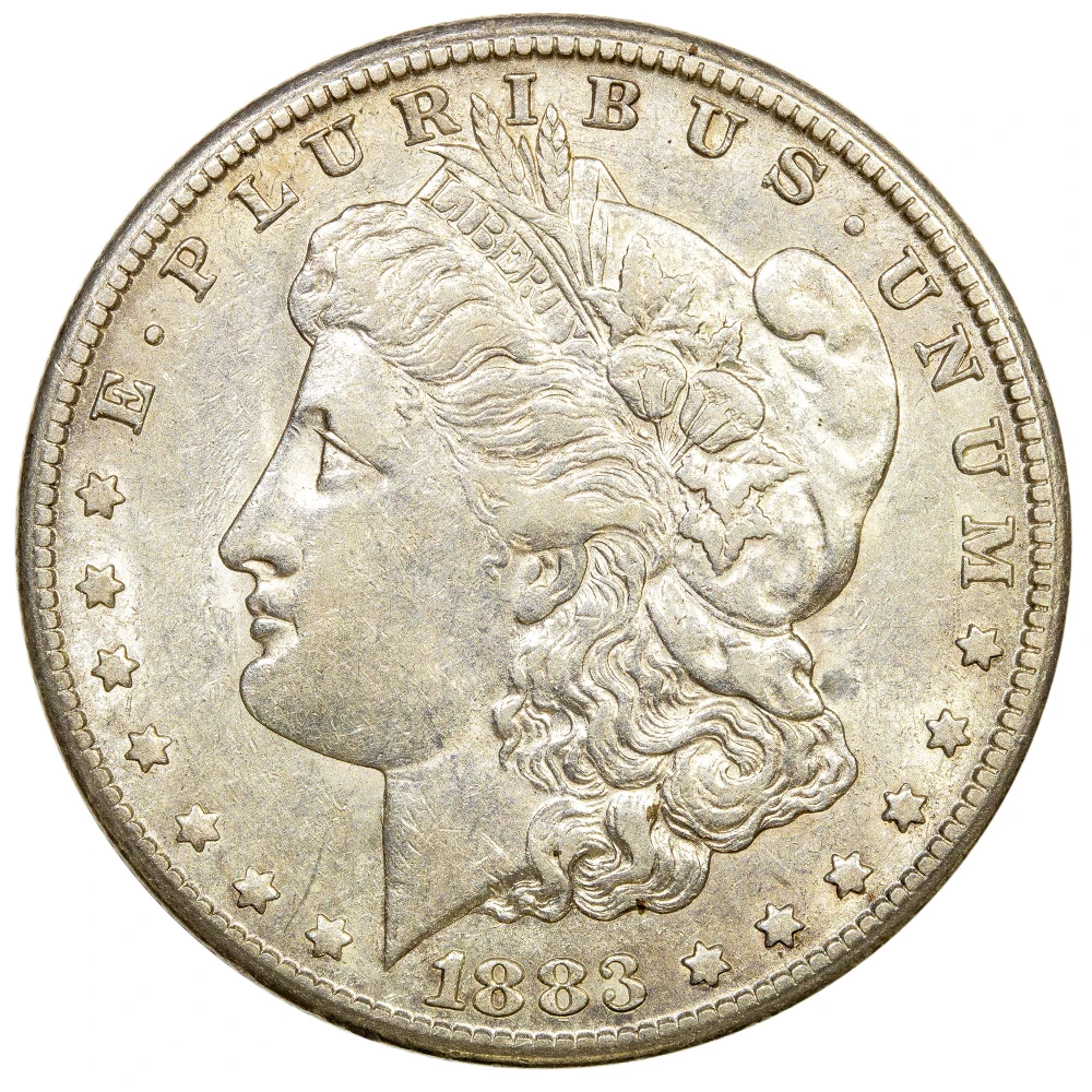 AU-50 1883-CC Morgan Dollar