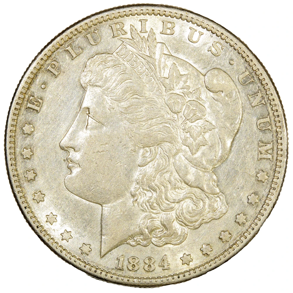 AU-50 1884-S Morgan Dollar