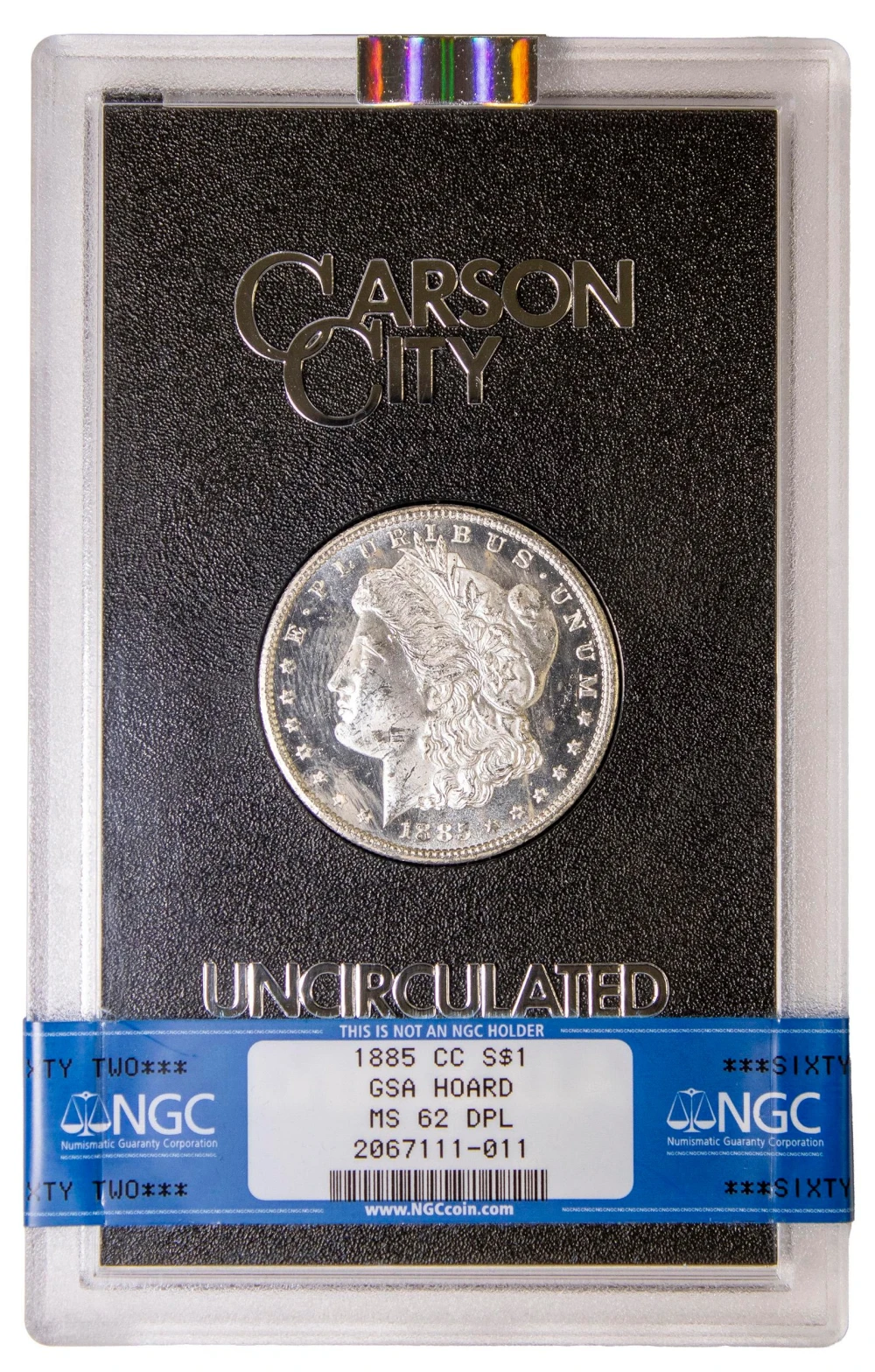 NGC MS-62 DPL GSA 1885-CC Morgan Dollar
