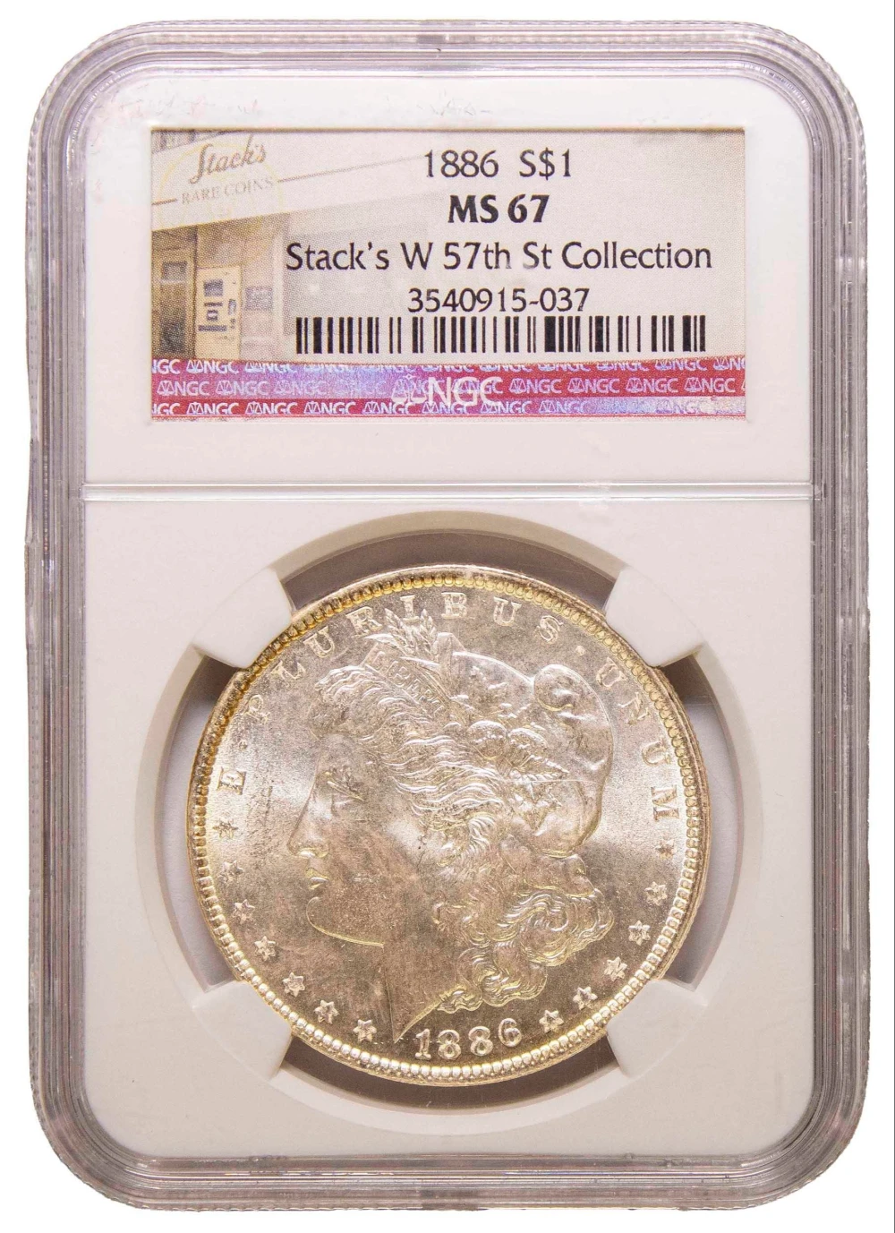 NGC MS-67 1886 Morgan Dollar
