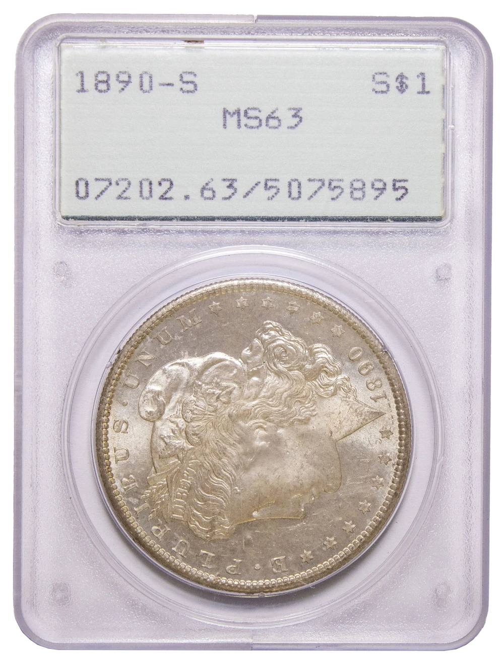 PCGS MS-63 "Rattler" 1890-S Morgan Dollar
