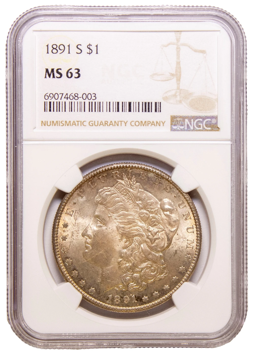 NGC MS-63 1891-S Morgan Dollar