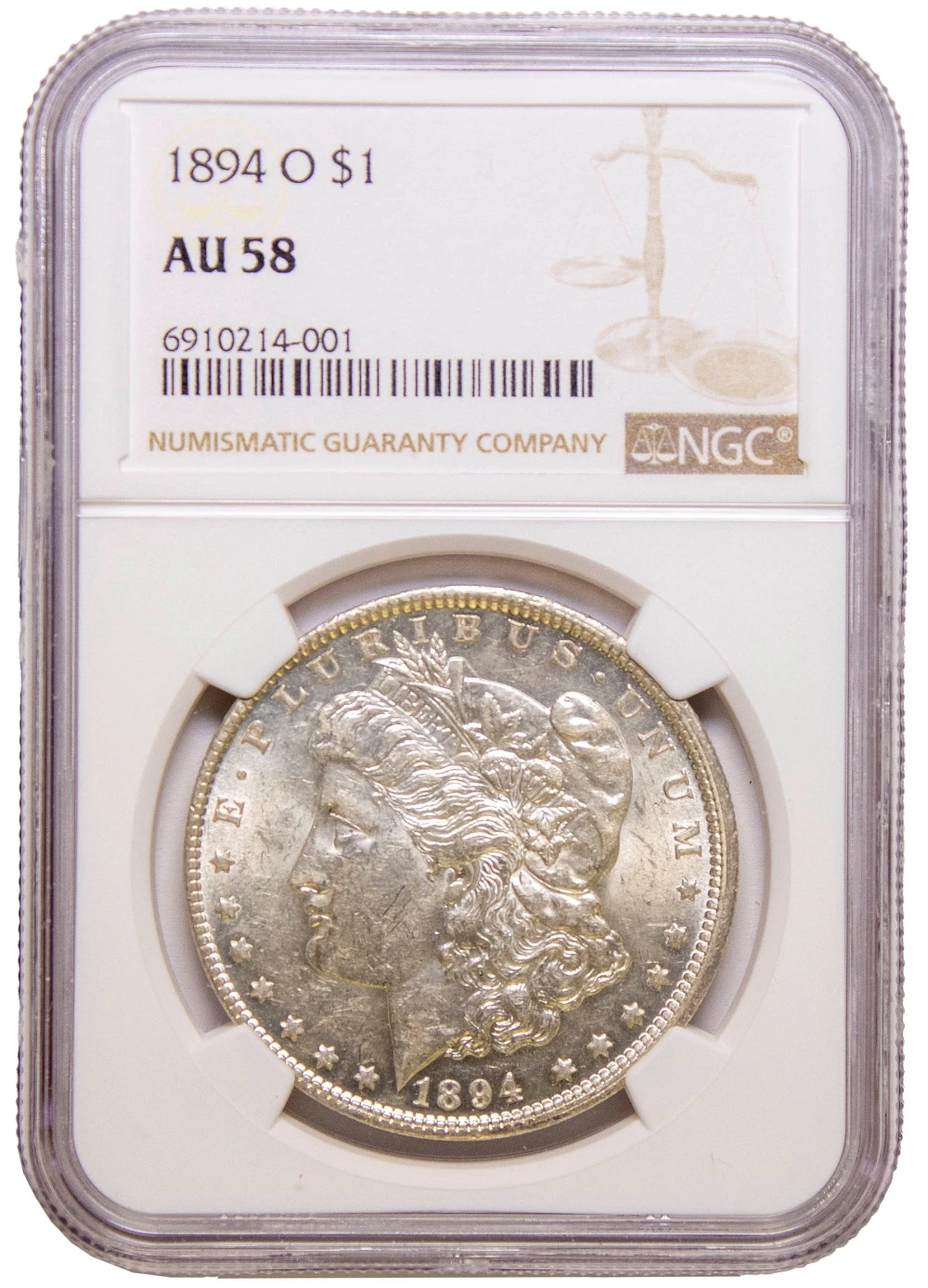 NGC AU-58 1894-O Morgan Dollar