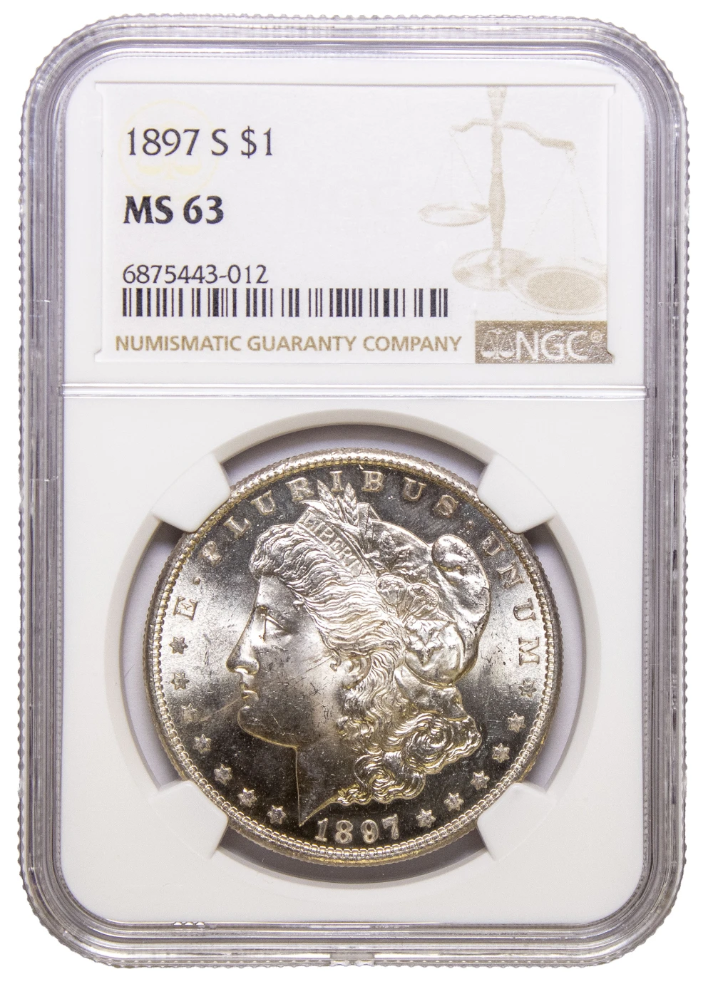 NGC MS-63 1897-S Morgan Dollar