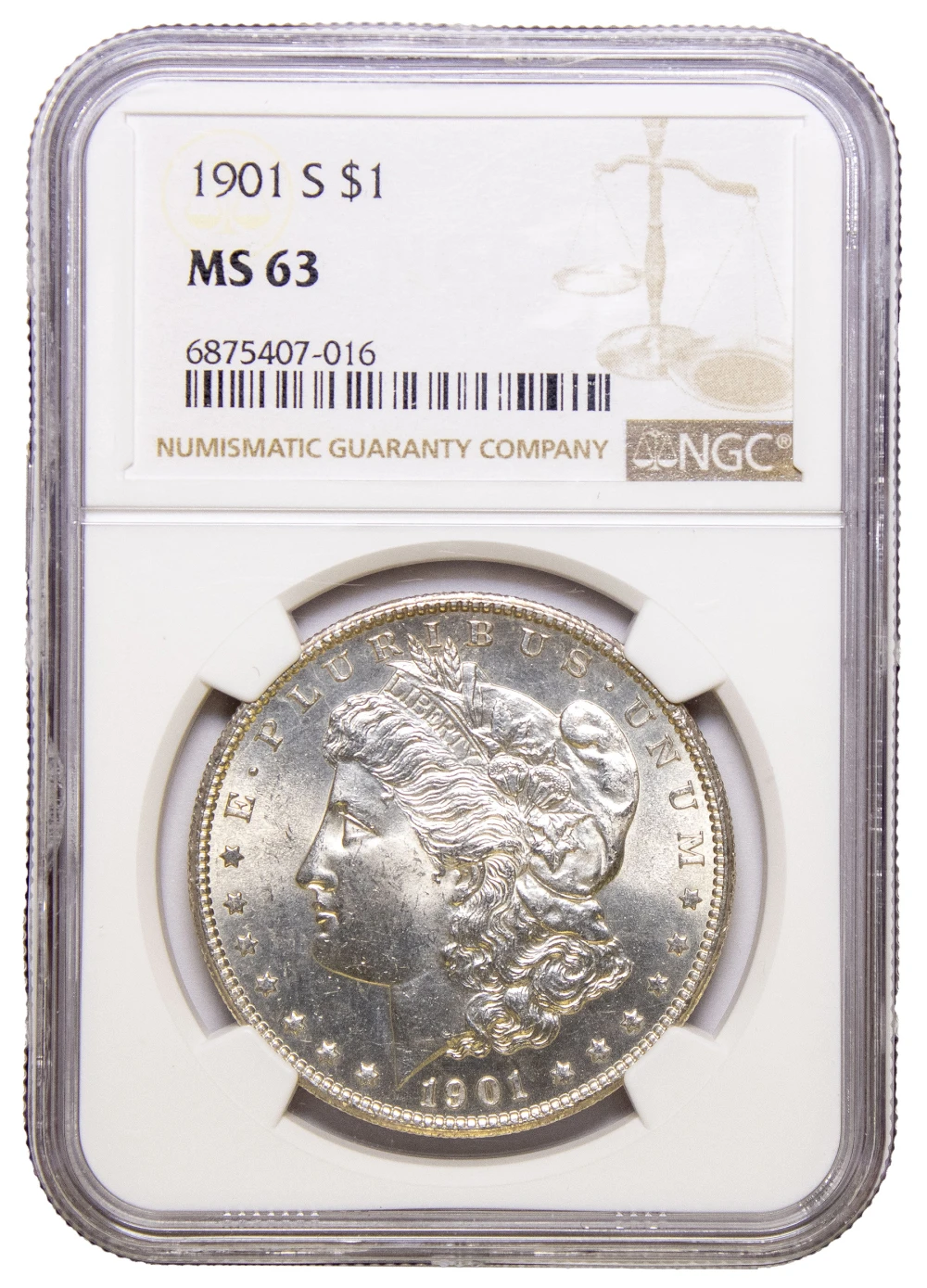 NGC MS-63 1901-S Morgan Dollar