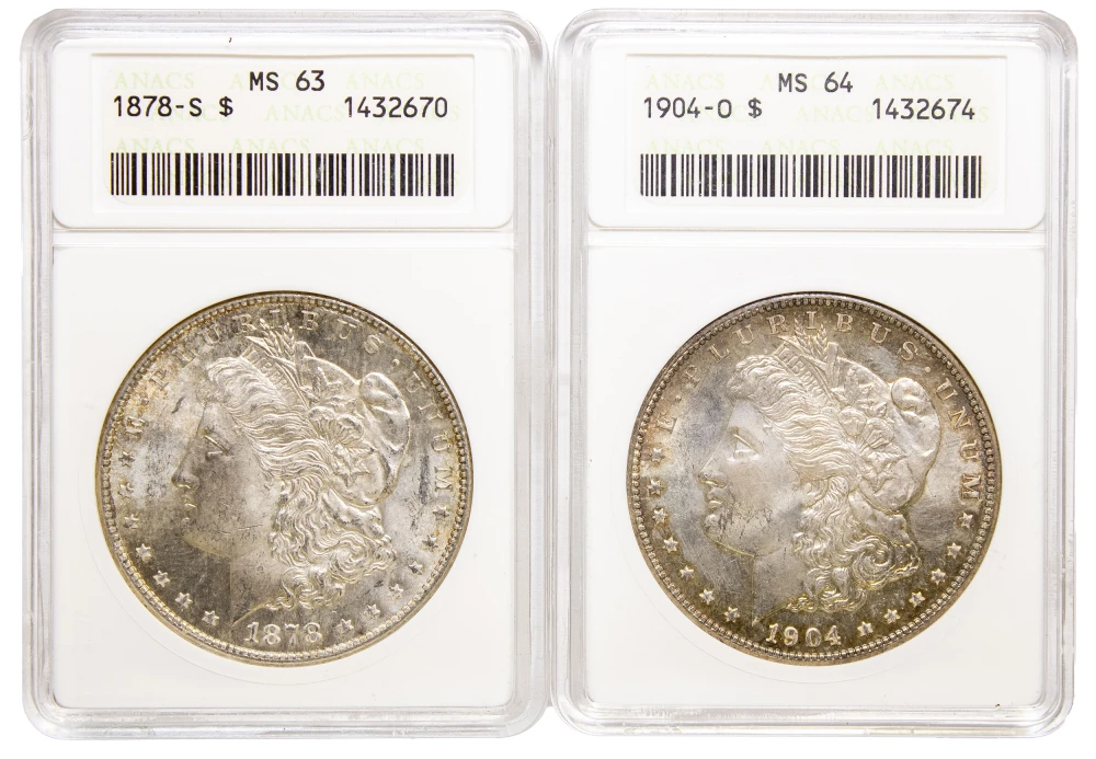 First & Last (Almost) Morgan Dollar Pair