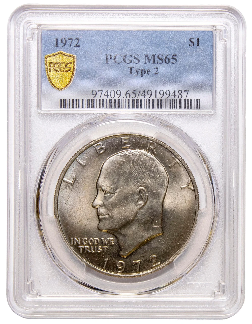 Key PCGS MS-65 1972 Type II Eisenhower Dollar