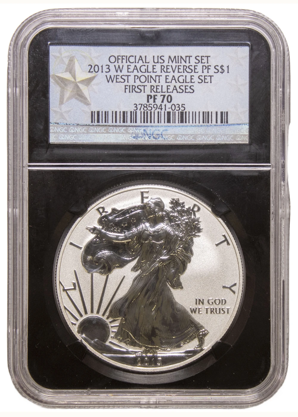 NGC Reverse PF-70 FR 2013 Silver Eagle