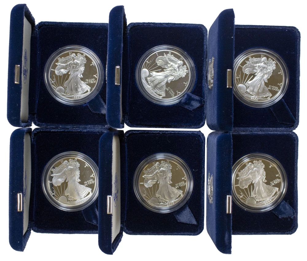 1999-2004 Proof Silver Eagles
