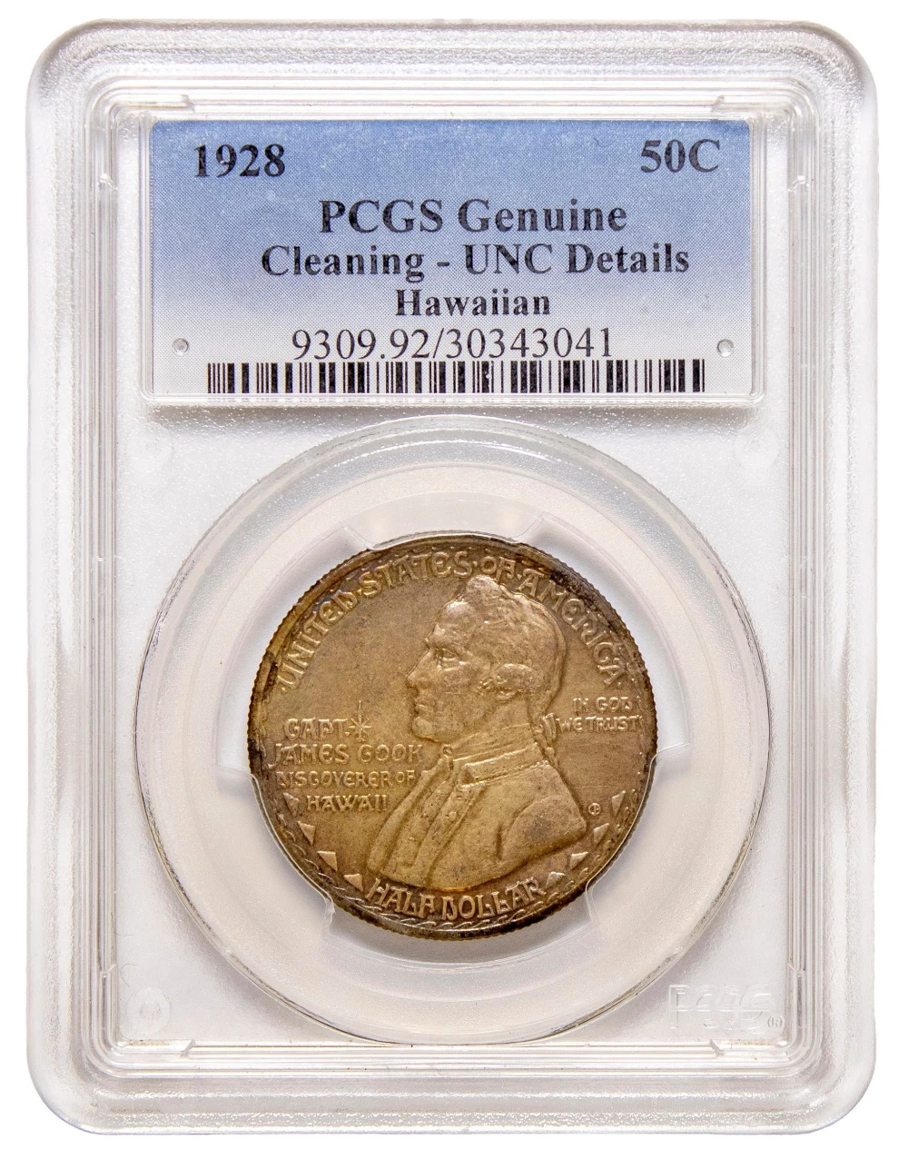 PCGS UNC Details 1928 Hawaiian Commemorative