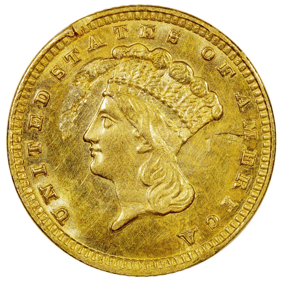 UNC Details 1883 $1.00 Gold