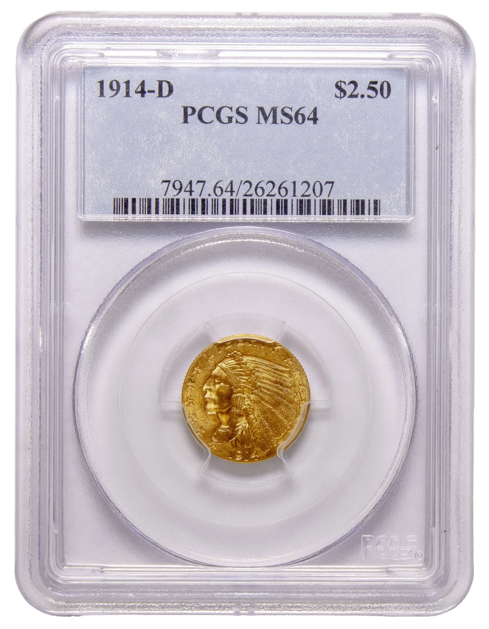 PCGS MS-64 1914-D $2.50 Indian Gold