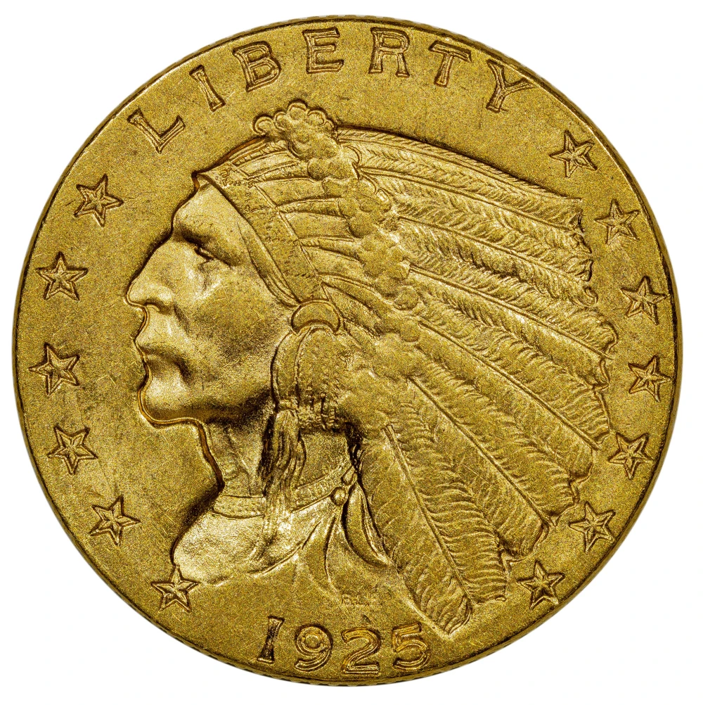 AU-58 1925-D $2.50 Indian Gold