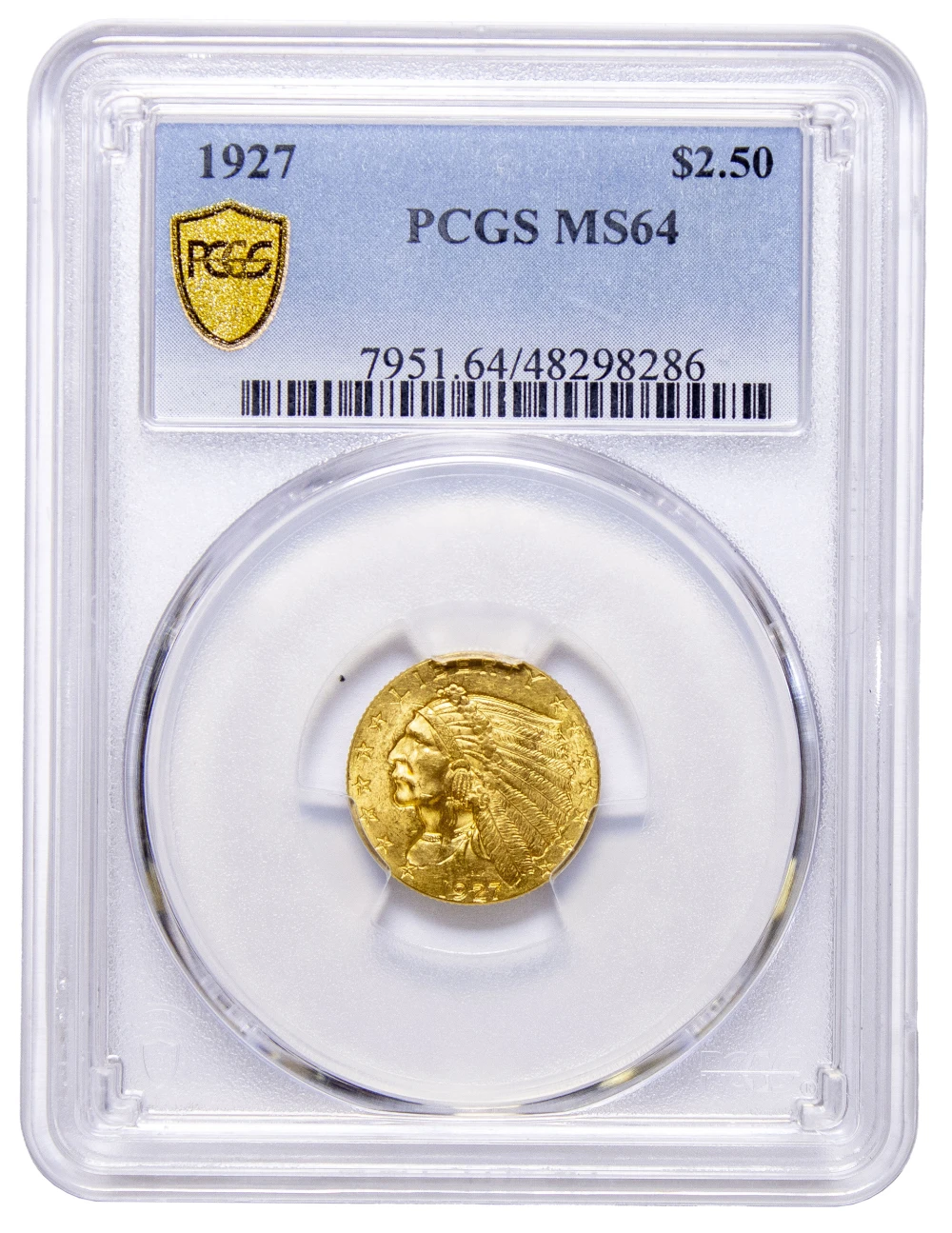 PCGS MS-64 1927 $2.50 Indian Gold