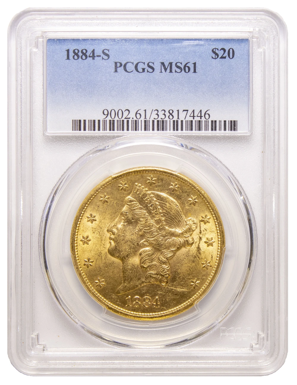 PCGS MS-61 1884-S $20 Liberty Gold