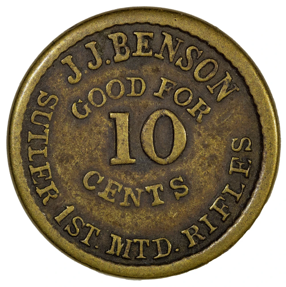 VF-30 JJ Benson Civil War Sutler Token