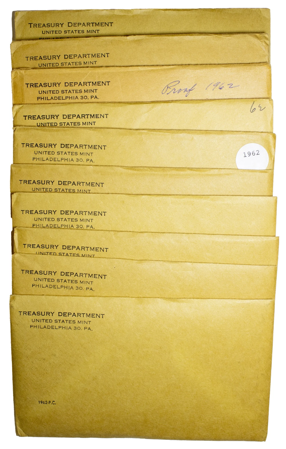 10 Pcs Sealed 1960's Proof Sets